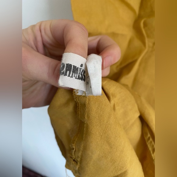 Linen Mustard Tunic - Asymmetric - Picture 10 of 11